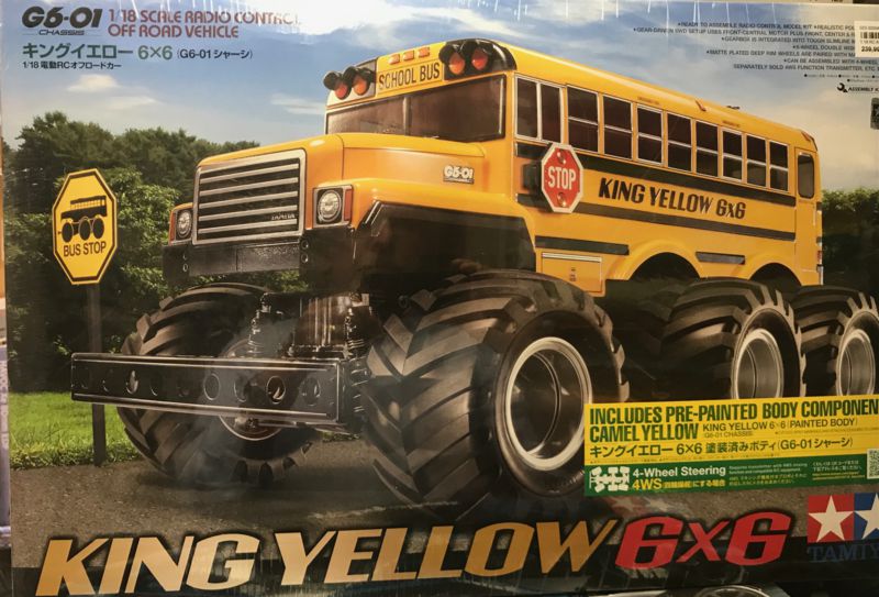 023-300047376 1:18 RC King Yellow 6x6 Bus L 